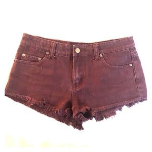Burgundy shorts